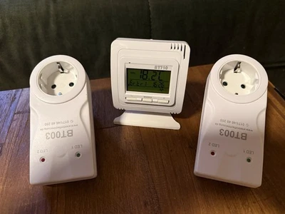 BT710 + 2x BPT003 Funk-Thermostat Set Heizungssteuerung Steckdosen-Thermostat - Bild 1 von 2