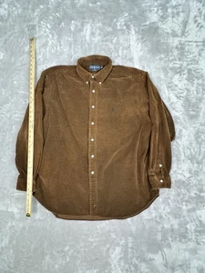 Vintage Polo Ralph Lauren Shirt Mens XL Tan Button Up Corduroy Blaire - Picture 1 of 4