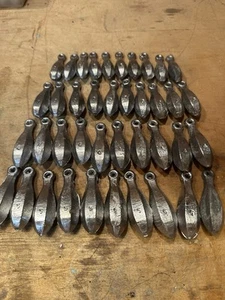 Bank Sinkers 2oz, 3oz, 4oz, & 5oz 10 each lead fishing weights  - Picture 1 of 5