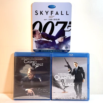 3 007: JAMES BOND MOVIES (Blu-Ray) Daniel Craig - Action Adventure Spy Thriller - Image 1 of 4