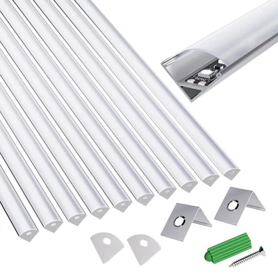 10M LED Profil Aluprofil Alu Leiste Schiene Profile LED-Streifen Eloxiert DHL - Bild 1 von 4