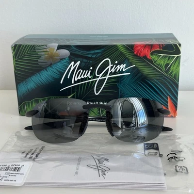 Gafas de sol Maui Jim Ho'okipa Ultra negras polarizadas MJ0676S-001 hechas en Italia Foto 1 de 4