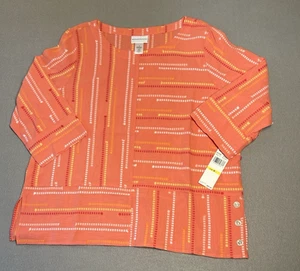 ALFRED DUNNER WOMEN'S TOP SIZE MED PINK NEPTUNE BEACH 2024 PULLOVER - Picture 1 of 8