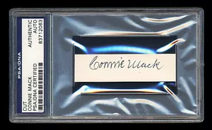 CONNIE MACK SIGNED CUT MINT PSA/DNA AUTOGRAPHED HOF PHILADELPHIA ATHLETICS WSC - Picture 1 of 1