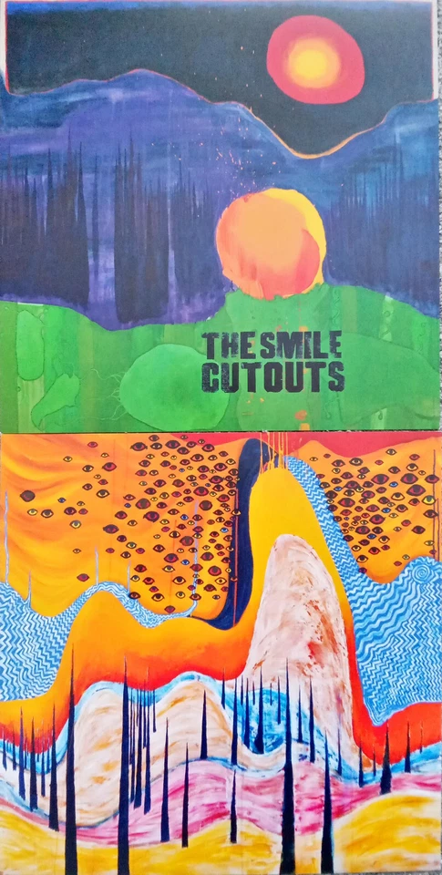 The Smile Cutouts Wall Of Eyes 2 x Official Promo 12" Print Poster Radiohead - Image 1 of 1