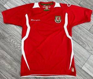 Wales 2008/2010 Home Football Shirt Soccer Jersey Champion Size M