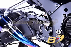 2011-2019 ZX10R ZX-10R Carbon Fiber Heel Plates Guards Foot Peg Shield Trim - Foto 1 di 6