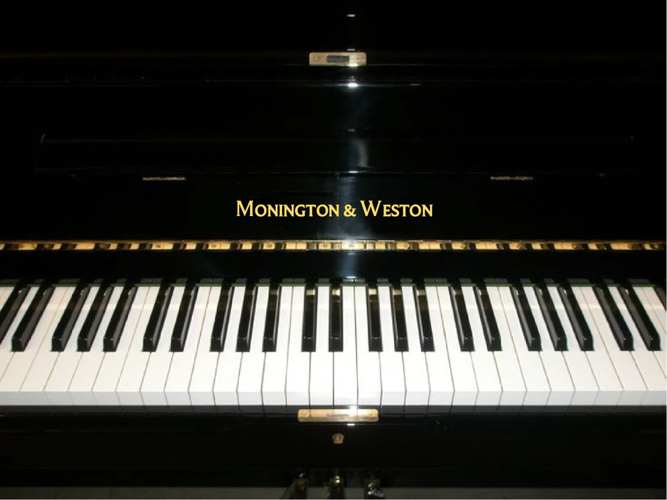 Monington & Weston Metallic Gold Klavier Name Marke Vinyl Transfer Aufkleber Sticker