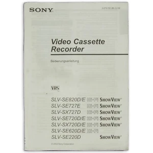 Sony SLV-SE820D/E SE727E SX272D SE-720D/E SX720D/E SE620D/E Bedienungsanleitung - Bild 1 von 1