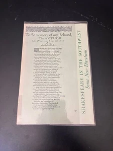 "Shakespeare in the Southwest" by T.J. Stafford Texas Western Press 1969 - Picture 1 of 4