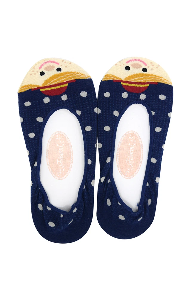 Lindos calcetines ocultos de algodón para muñeca holandesa de lunares - 3 pares  Foto 1 de 4