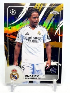 2024-25 TOPPS CHROME UEFA CLUB COMPETITIONS ENDRICK BRUSH CASE HIT RC #SB-1 - Picture 1 of 2
