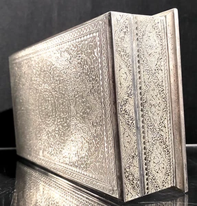 1900's Stunning Mid. East Persian PAHLAVI Solid Silver Box, PAR-VARESH -1kg/35Oz - Picture 1 of 22
