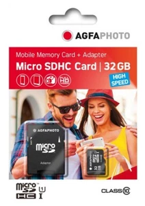 Agfa micro SDHC 32GB Memory Card Class 10 UHS-I 100MB/s + Adapter (UK Stock) NEW - Picture 1 of 24