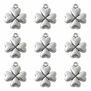 Metalllegierung Vierblättriges Kleeblatt Charms Antik Silber 21mm Packung mit 20 - Bild 1 von 1