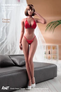 1/6 Cobre bronceado busto grande maquillaje cuerpo sin costuras para figura de acción femenina de 12 pulgadas - Imagen 1 de 5