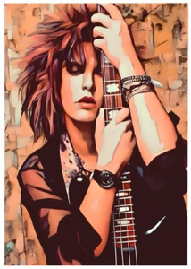 NIKKI SIXX * Custom ACEO * Fun Novelty * MUSIC ARTIST * Art Card * ATC - Bild 1 von 2