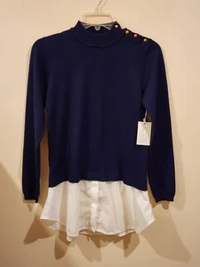 NWT Navy Cielo "Layer" Sweater Size Small - Picture 1 of 9