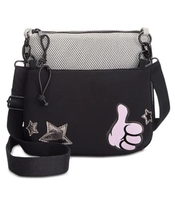 Ideology 4104 Womens Black 2-In-1 Applique Crossbody Handbag Purse Small - Image 1 of 4