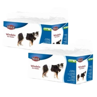 2x TRIXIE Windeln für Rüden S–M, 2x12 Stück 30–46 cm, Hygiene nach Operationen - Bild 1 von 4