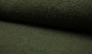 Doppelseitiger Baumwoll-FROTTEE Stoff Material - ARMEEGRÜN - Bild 1 von 1