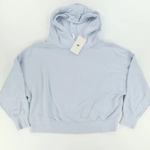 Fabletics Bo Crop Stretch Solid Long Sleeve Hoodie Blue Women's 2XL - Picture 1 of 7