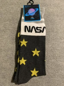 NEW MENS "NASA ASTRONAUT SPACE PROGRAM STARS 1 PAIR CREW SOCKS" Shoe Sz 6.5-12  - Picture 1 of 4