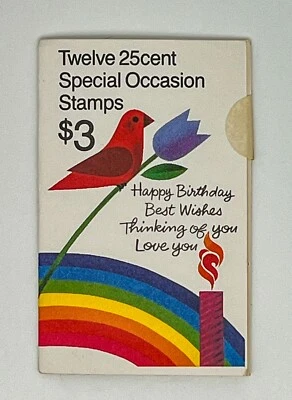 1988 US Stamp Booklet BK165 25c - 12 Special Occasion Stamps w/4 designs  VF MNH - Image 1 of 2