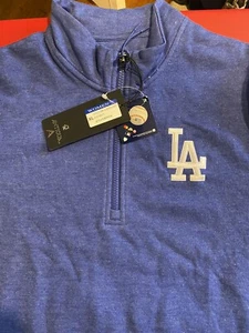 LA Dodgers Antigua 1/4 Zip Pullover Women’s XL BLUE Brand New With Tags. - Picture 1 of 6