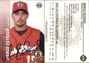 Marco Estrada Signed 2006 HWB Waikiki BeachBoys #15 Card Waikiki BeachBoys