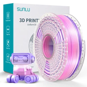 SUNLU 1,75mm PLA+ SILK filamento colorato 1KG bobina arcobaleno #03 8 metri/colore - Foto 1 di 15