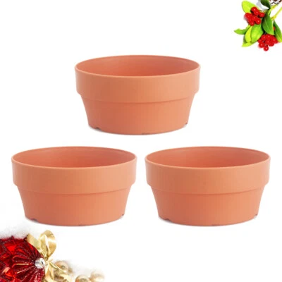 6 piezas maceta redonda vivero poco profundo decoración fresa Foto 1 de 4