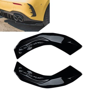 For Mercedes-Benz A-Class W177 V177 Black Rear Bumper Diffuser Splitter Canards - Foto 1 di 5