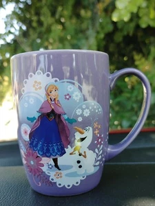 Disney Store Frozen Anna and Olaf Purple Ceramic Coffee Tea Mug 16 oz - Picture 1 of 5