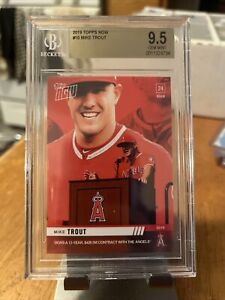 2019 Topps Now #10 Mike Trout Largest Contract in History ANGELS