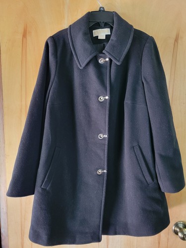 cappotto donna michael kors bottoni misto lana taglia 1xl bottoni fibbia metallo