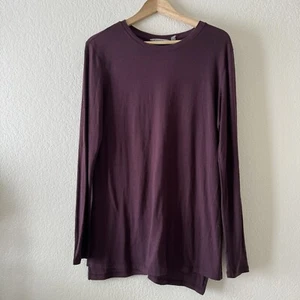 Top ATHLETA manica lunga con spacchi laterali leggero bordeaux taglia media - Foto 1 di 5