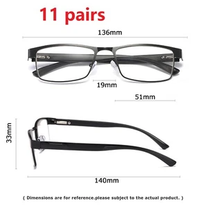 11 Stück Herren Business Lesebrille Anti-Blau Licht Federscharniere Lesebrille - Bild 1 von 8