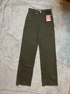 Levi Strauss Signature Heritage High Rise 0 W25 dunkelolivgrün Utility Damen - Bild 1 von 4