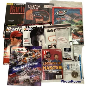 Lote de revistas de recuerdos de Dale Earnhardt y Nascar guía de TV moneda borrado en seco - Imagen 1 de 11