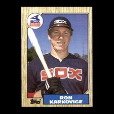 Ron Karkovice 1987 Topps Rookie Chicago White Sox #491 Set Break R306