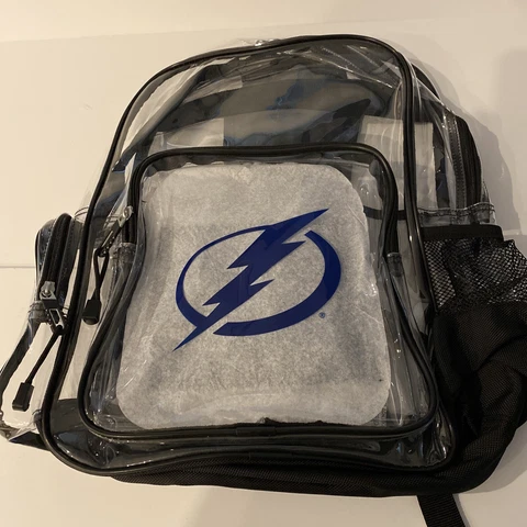 New w/tags Tampa Bay Lightning Clear Bag Backpack  Large Cover