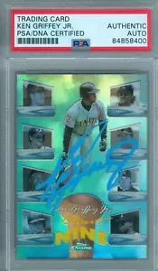 Ken Griffey Jr 1998 Topps Chrome Clout 9 Refractor PSA DNA Authentic Signed Auto - Bild 1 von 2