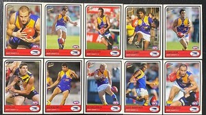 2005 AFL SELECT TRADITION WEST COAST EAGLES TEAM SET 10 CARDS MINT CONDITION