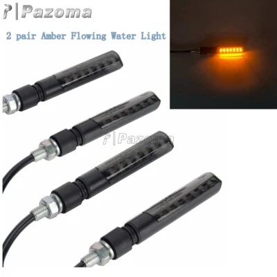 Lámpara intermitente indicador secuencial de luz de agua fluida ámbar LED para Honda Yamaha Foto 1 de 4