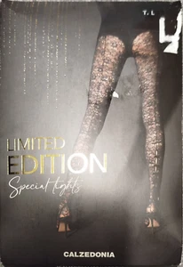 CALZEDONIA COLLANT PIZZO LIMITED EDITION LINEA T. 4 L nero pantyhose tights - Foto 1 di 6