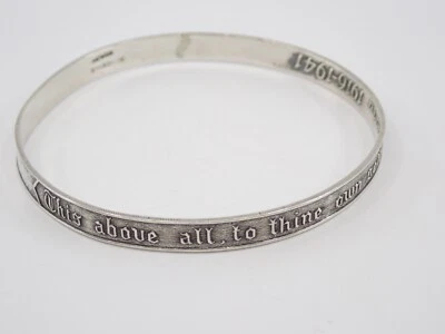 Brazalete Brazalete Plata de Ley Esto Sobre Todo Para Tu Propio Ser Verdadero 7.75 Foto 1 de 4