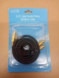 Archer 3-ft. Gold Audio/Video Dubbing Cable Cat. No. 15-1504 A - Picture 1 of 6