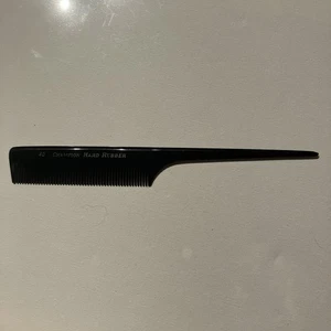 Vintage Champion Hartgummi schwarz Rattailkamm —#40 Made in Germany Friseurkamm - Bild 1 von 5