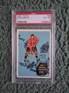 1961 Topps Hockey Set Stan Mikita #36 PSA 6 EX-MT, HOF, **RAR** - Bild 1 von 2